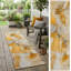 Tapis de couloir d'extérieur lavable abstrait orange et ivoire 2 pi x 8 pi