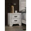 Table de chevet transitionnelle 1Pc 2 tiroirs avec quincaillerie en métal pour chambre à coucher
