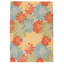 Tapis bleu, orange, vert et jaune à motif floral pour l'intérieur et l'extérieur Bertran-627800924