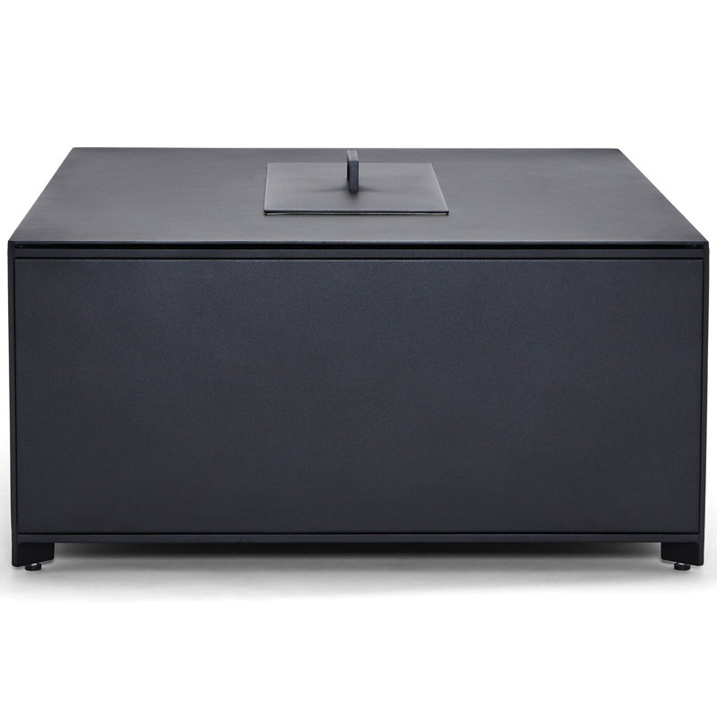 Table basse rectangulaire, Noir texturé