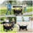 4-Seater Wagon Stroller with Push & Pull Handle, Adjustable Canopy & 5-Point Harness-125367291-125367292