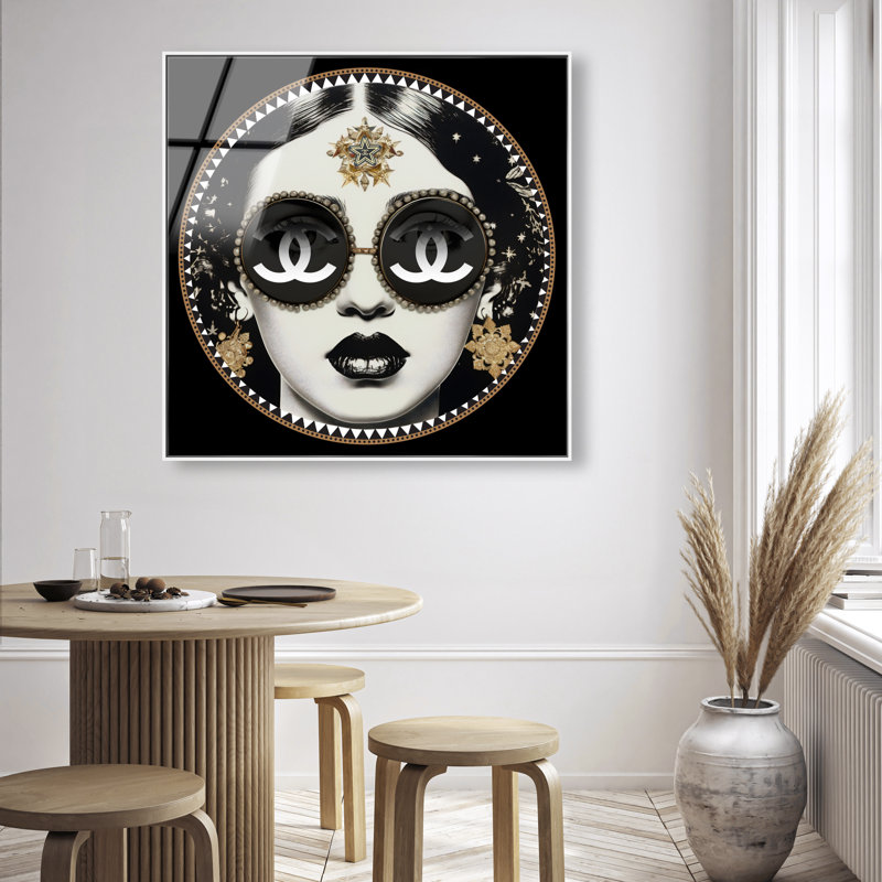 Elegant Florentina Canvas Fashion Print by Oliver Gal, 41"H x 41"W, White Frame