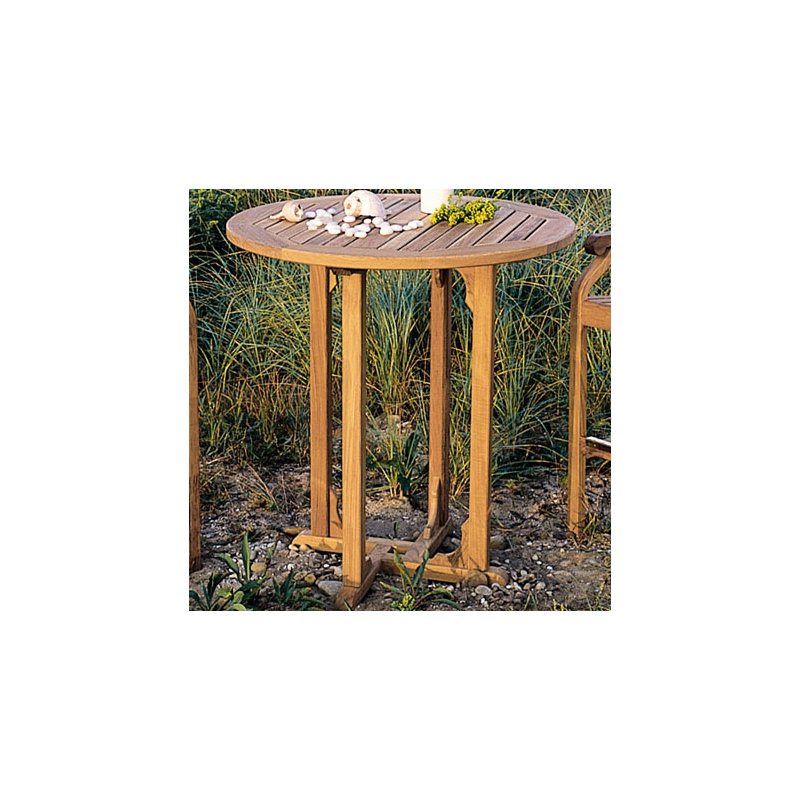 Essex Outdoor Round Teak Bar Table