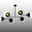 Lustre linéaire en métal 6 lumières