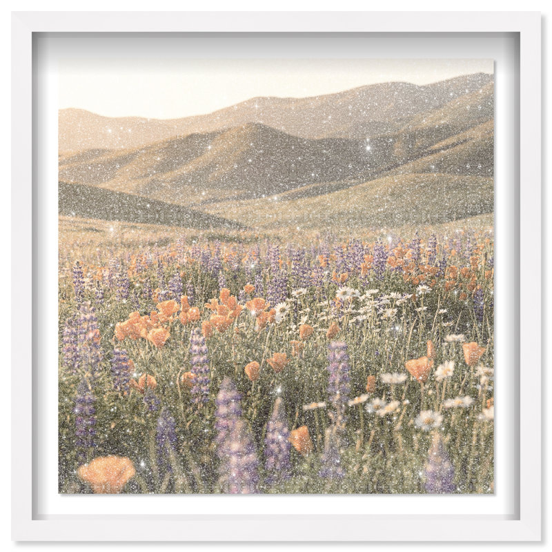 Lavender Hill Print by Oliver Gal, White Shadowbox, 41.5"H x 41.5"W