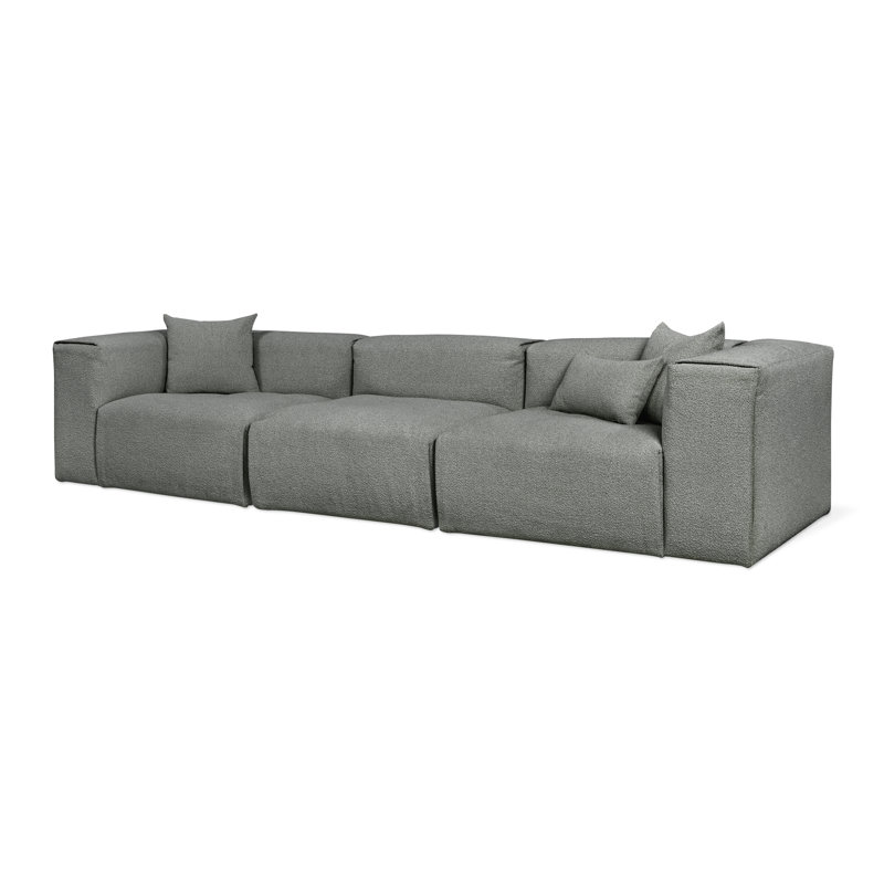 Canapé modulaire 2 pièces Nest, Scoria, H 28,5 po x l 132 po x P 41 po, 3