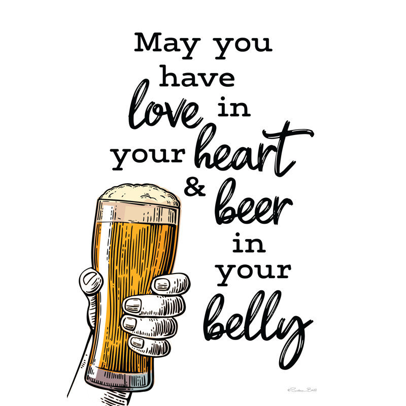 «Beer in Your Belly» par Susan Ball, H 18 po x l 12 po