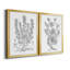 B&W Plant Spechantillon V - Ensemble de 2 reproductions de cadres photo sur toile-1939753010-1939753011