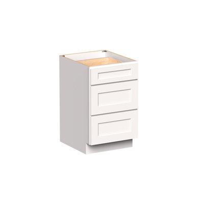 Armoire inférieure à 3 tiroirs DL Cabinetry (prête à assembler) de style Shaker l 21 po x H 34,5 po x P 24 po