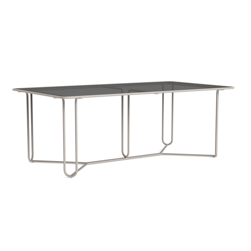 Walter Lamb Outdoor Dining Table, Dove Smooth