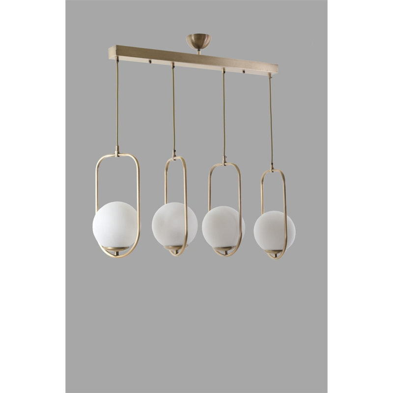 Whiling 4 - Light Kitchen Island Pendant, Gold, White