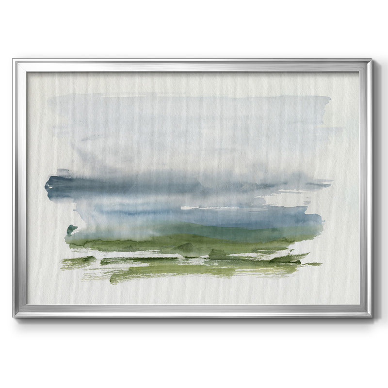 Toile tendue encadrée Coastline Splash III, H 30 po x l 44 po x P 1,5 po, Argent