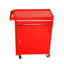 Coffre de rangement pour 5 outils avec roulettes verrouillables, plateau amovible et tablette réglable - Organisateur de garage atelier rouge-53920034