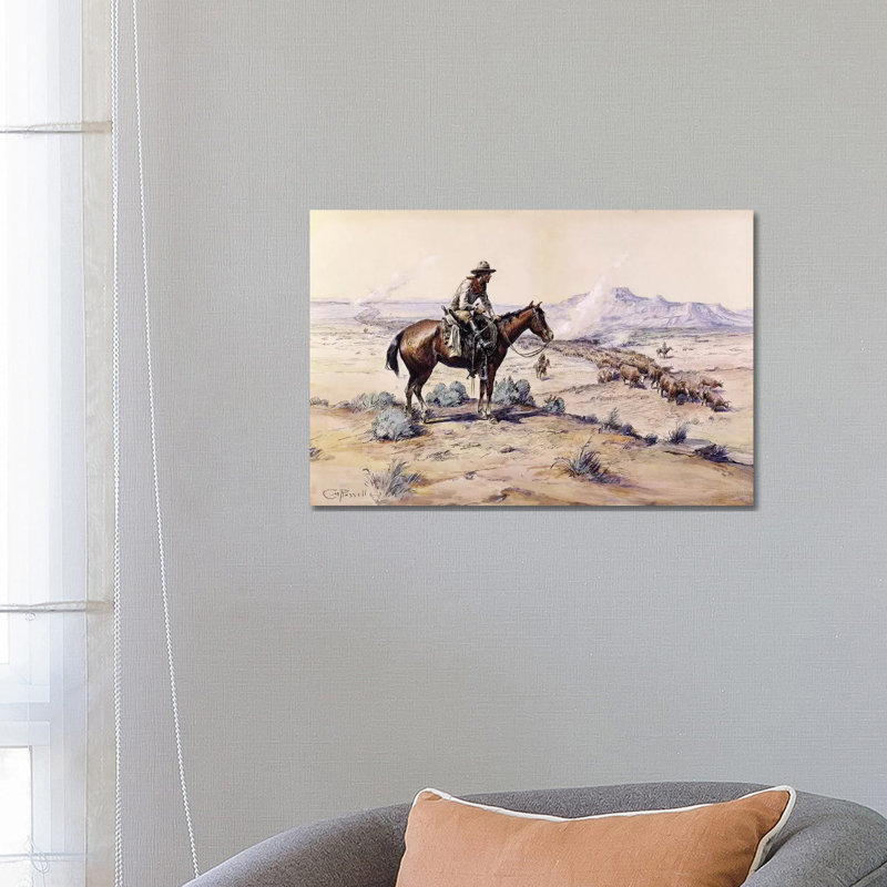 The Trail Boss by Charles Marion Russell - Wrapped Canvas Painting, 66.04 cm H x 45.72 cm W x 1.91 cm D