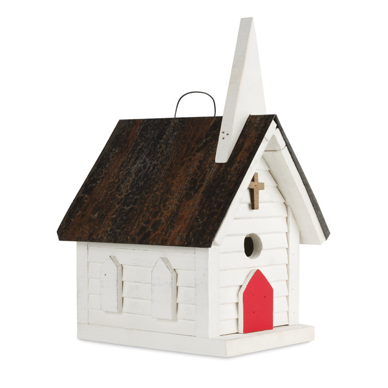 Bird in Hand Cameron Country Church 7 in x 9 in x 13 in Birdhouse