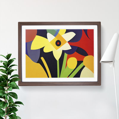 Abstract Daffodil Flowers Vol.2 - Framed Print