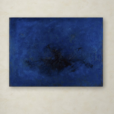 Art mural sur toile tendue - art mural bleu profond pour salon, chambre à coucher ou bureau - 35 x 47