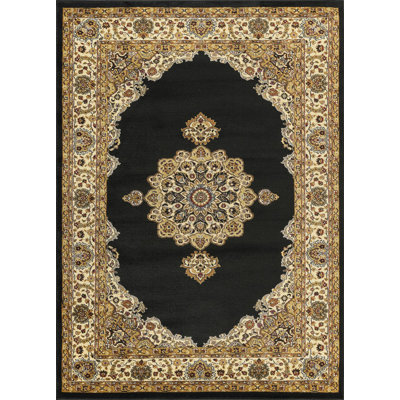 Classic GC_VIN5010 Black 2 Ft. X 3 Ft. Area Rug
