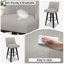 Tabourets de bar et de comptoir Loriell avec structure en bois massif-1010717036-1010717035-1010717034