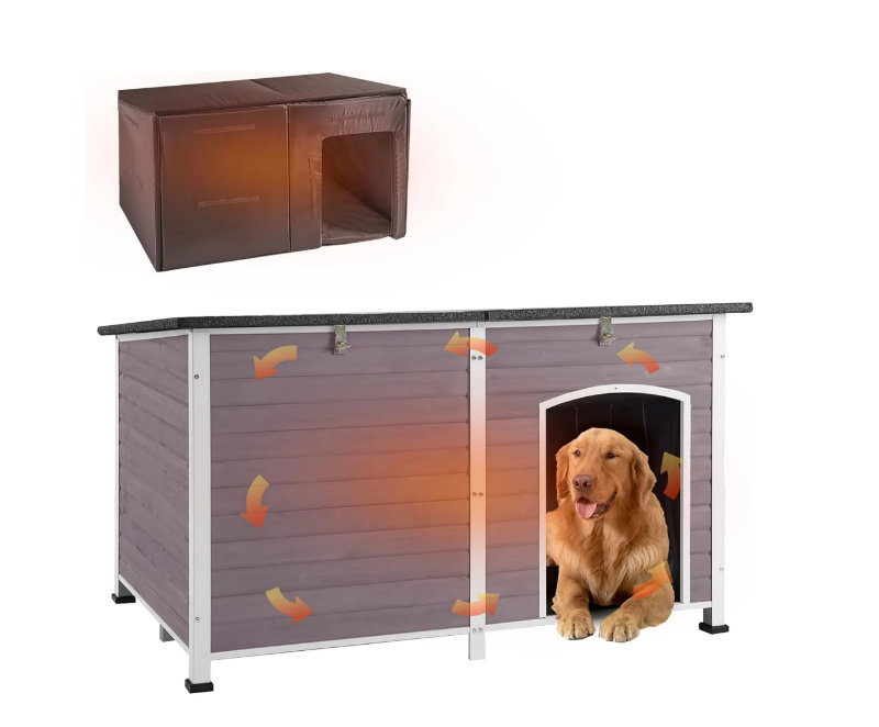  Niche pour chien en bois, Gris