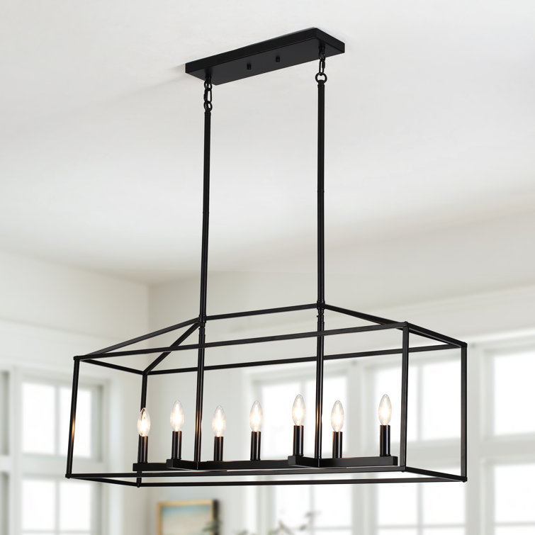Entrekin 7 - Light Dimmable Kitchen Island Square / Rectangle Chandelier