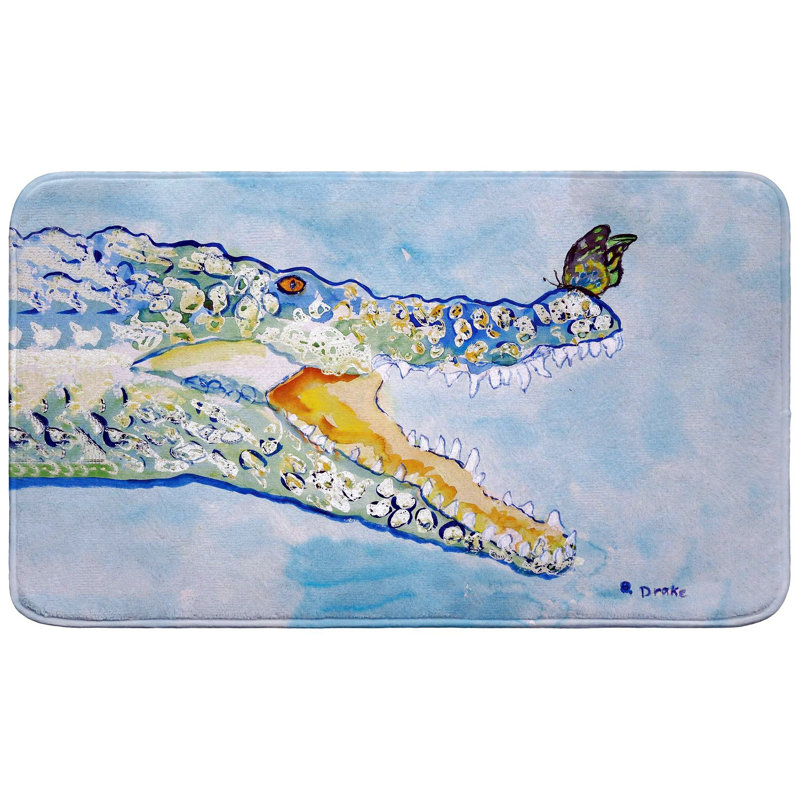Tapis de bain Croc & ButterFly, Simple - L 18 po x l 30 po