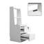 Table de chevet de style moderne avec station de charge et veilleuse, avec armoire de rangement pour chambre à coucher-1409569413