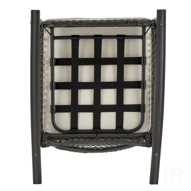Chaise berçante en crème et noir, chaise