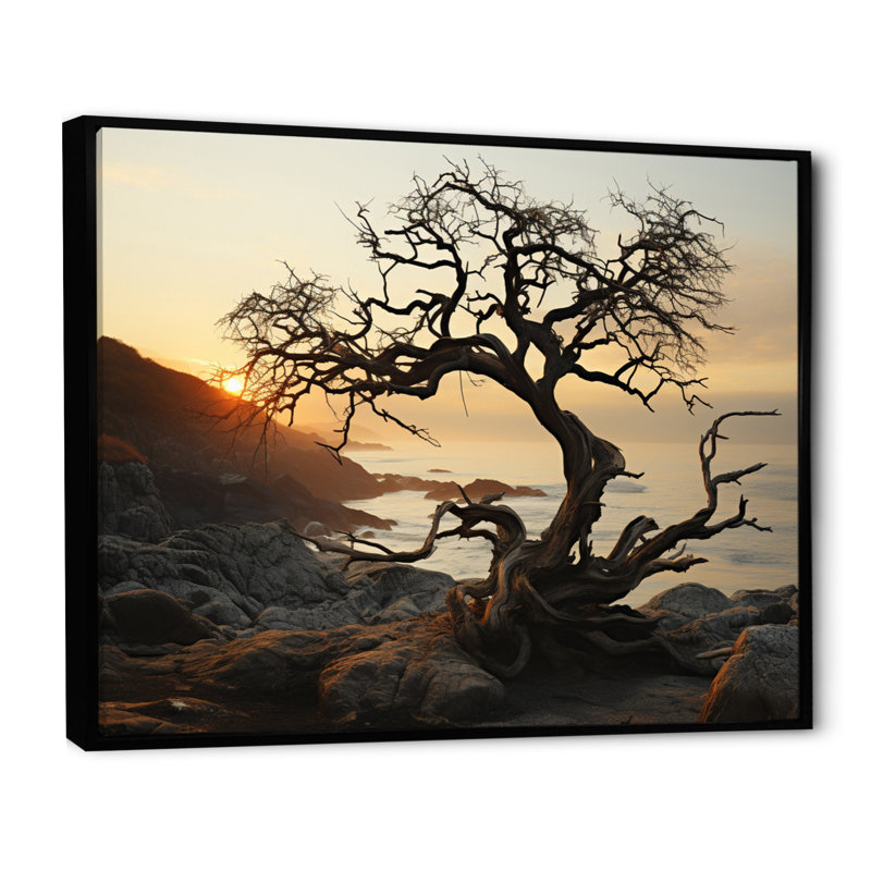 Photo de plage Sables d'or VI - impression, H 30 po x l 40 po x P 1,5 po, Cadre flottant noir