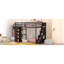 Lit mezzanine simple avec rangement peu encombrant, bois massif, design moderne, parfait pour les enfants
