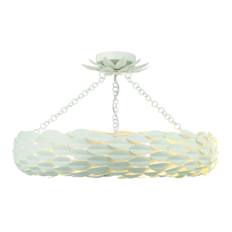 Adelynn 8-Light Chandelier, Blanc mat, H 13,5 po x l 24 po x P 24 po