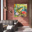Vibrant Pond Frog Contemporary Frog Flower Wall Art Print by Andrea Haase - Wrapped Canvas Print-1471764086