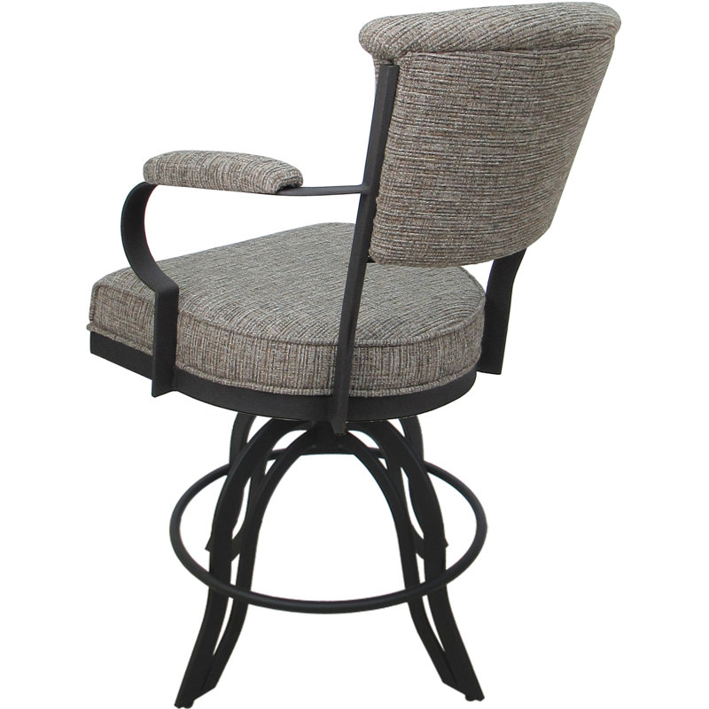 Tabouret de bar pivotant en métal 26 po Labawld, Gris