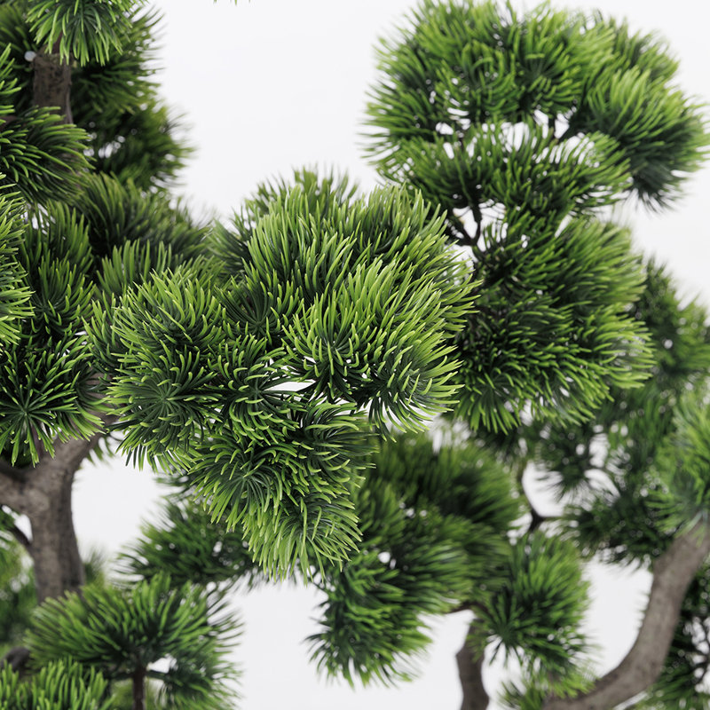 Bonsaï artificiel 69,25 po dans un pot de couleur circulaire en bois