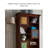 Rustic Solid Wood Display Bookcase with Decorative Painted Cabinets