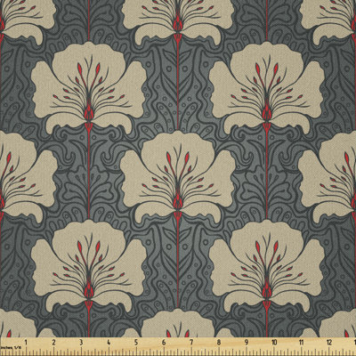 Dayanna Romantic Poppy Flowers and Ornate Nature Multi-Purpose Fabric