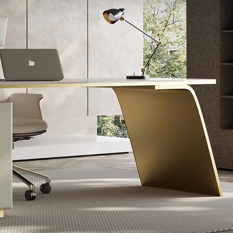 Bailey, 29.53" H x 55.12" W x 27.56" D, Gold/White, White