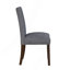 Ensemble de cuisine classique 7 pièces, table de finition brun foncé avec 6 chaises d'appoint à haut dossier rembourré-142242352-142242358