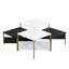 Ensemble de 4 tables basses gigognes modernes Mid-Century, table de salon carrée-1354482
