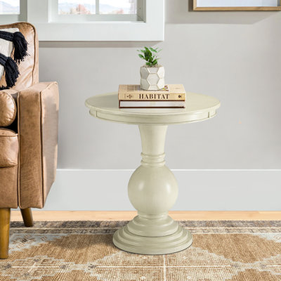 Table d'appoint antique blanche avec piédestal pour base de style salon en style moderne