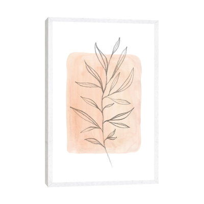 Pastel Peach Tone Plant 1 Piece Painting on Canvas
