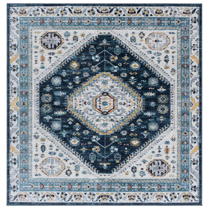 Tapis oriental lavable à la machine Bayside 118 Performance, Carré 6 pi 7 po