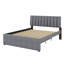Lit plateforme tapissier avec lit gigogne-147892203