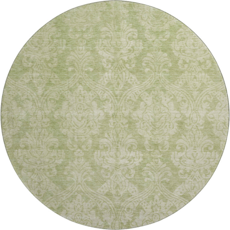 Premium Machine Washable Honig AMF1659 Damask Rug