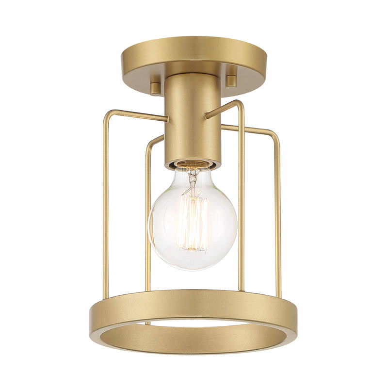 Mikels Semi Flush Mount, Golden Mist