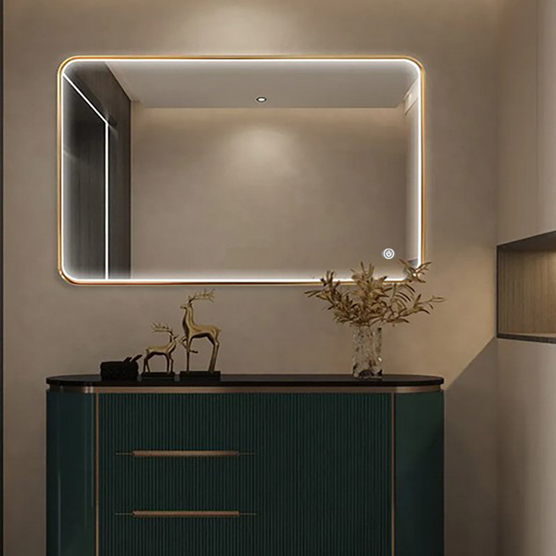 Miroir de salle de bain Omer, Doré