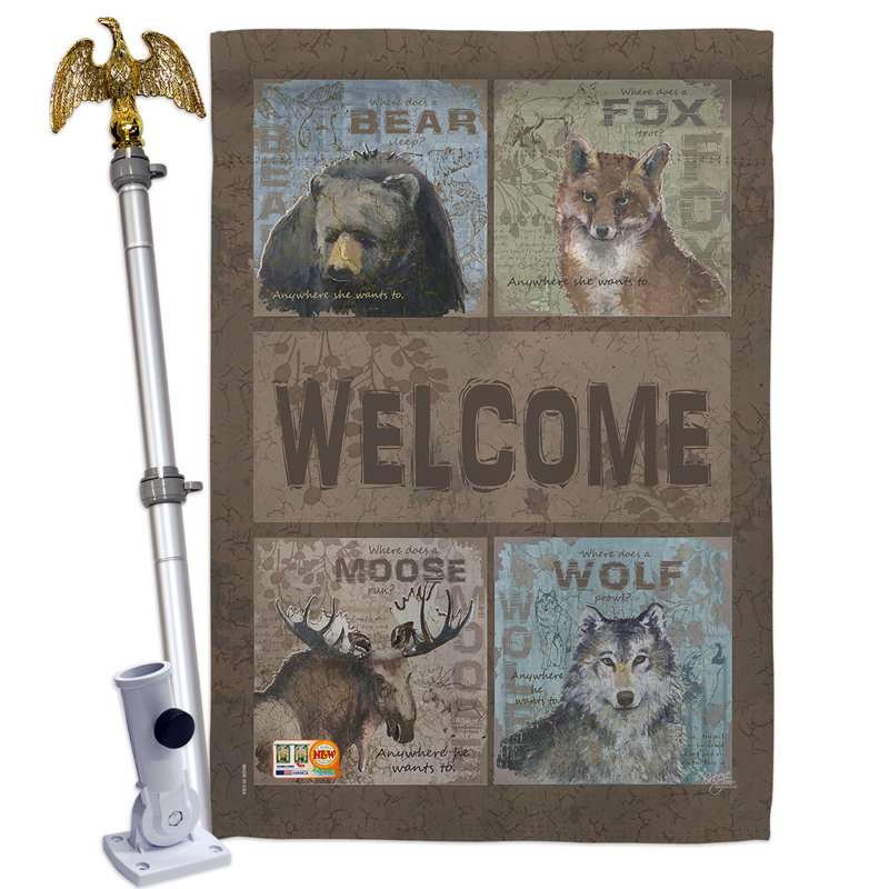 Coussin décoratif en polyester 2 faces 40 x 28 po Wilderness impressions Ensemble de drapeaux