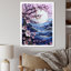 «Jairius Romantic Landscape Shades of Pink Blue III», reproduction sur toile