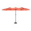 Grand parasol d'extérieur double face 14,8 pi avec manivelle (orange) (sans base)-265647955