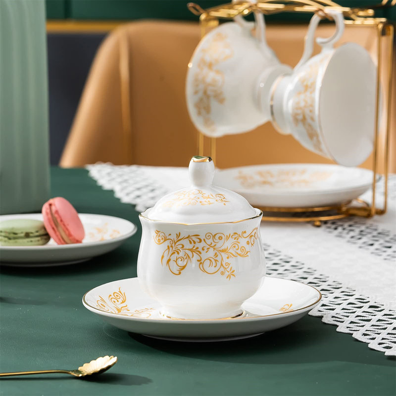 DNGJU 30oz. Floral Teapot Set